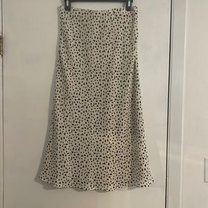 Socialite White leopard midi skirt